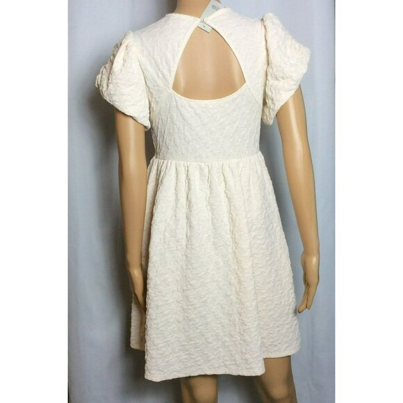River Island Women's Beige Fit & Flare Baby Doll Cut Out Back Dress Size 6 US Ne - Picture 2 of 15